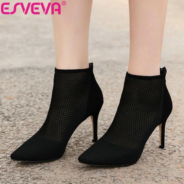 boots esveva 2021 zip sewing women shoes pointed toe thin high heels ankle hollowing out spring autumn woman 34-39, Black
boots esveva 2021 zip sewing women shoes pointed toe thin high heels ankle hollowing out spring autumn woman 34-39, Black
