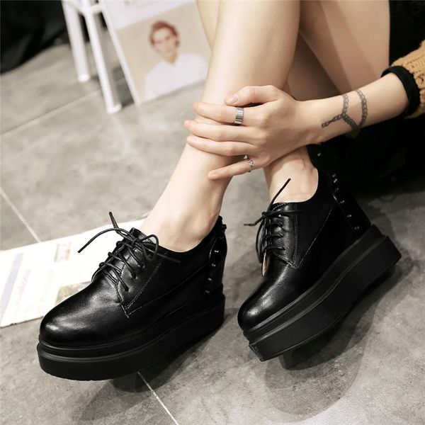 lady's vintage street punk lace up platform creepers shoes woman rivets black autumn increased internal heel pumps dress
lady's vintage street punk lace up platform creepers shoes woman rivets black autumn increased internal heel pumps dress
