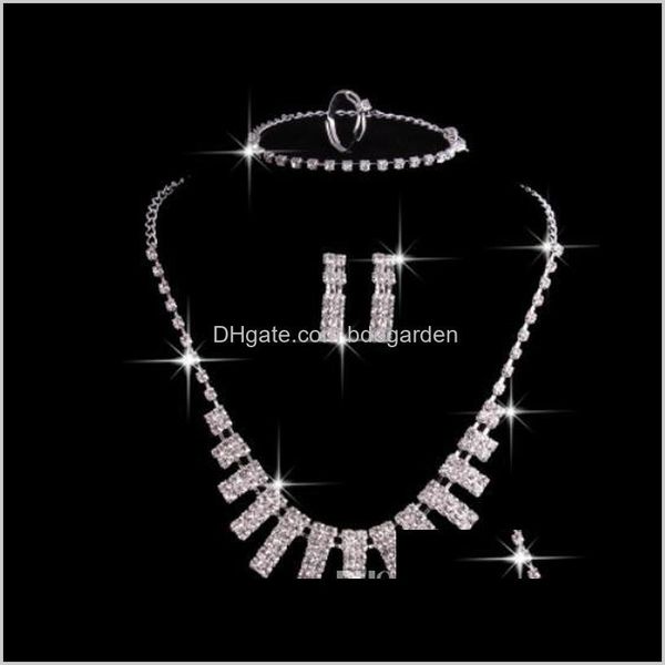 sets drop delivery 2021 set for women wedding jewelry crystal necklace bracelets earrings rings fashion of rac6a, Slivery;golden
sets drop delivery 2021 set for women wedding jewelry crystal necklace bracelets earrings rings fashion of rac6a, Slivery;golden