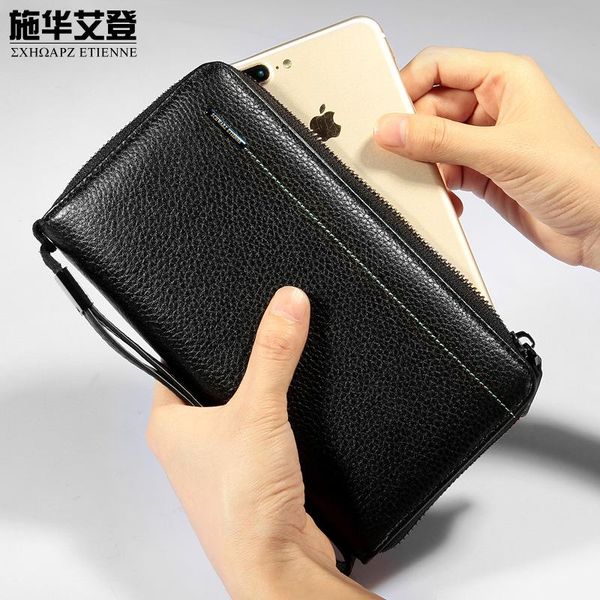 wallets men's clutch bag leather business men zipper cowhide mobile phone long wallet, Red;black
wallets men's clutch bag leather business men zipper cowhide mobile phone long wallet, Red;black