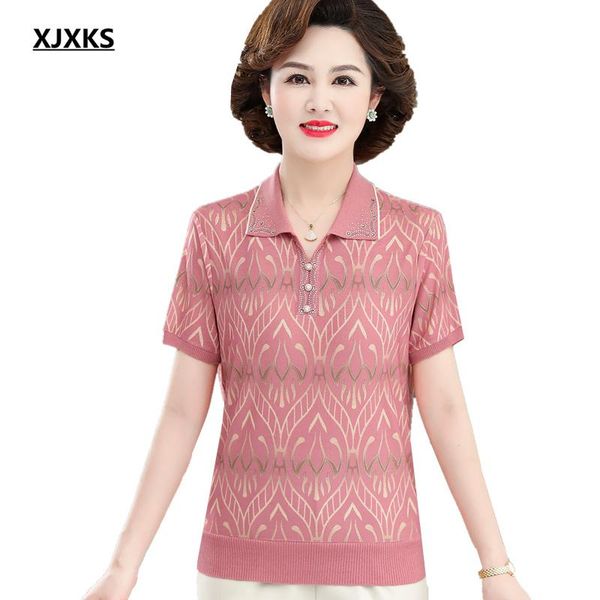 women's t-shirt xjxks 2021 summer fashion lapel exquisite diamond-studded women shirt loose plus size high-quality comfortable, White
women's t-shirt xjxks 2021 summer fashion lapel exquisite diamond-studded women shirt loose plus size high-quality comfortable, White