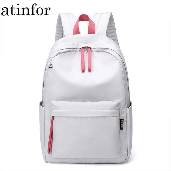 backpack atinfor waterproof women junior high school student girl schoolbag large capacity solid color bookbag
backpack atinfor waterproof women junior high school student girl schoolbag large capacity solid color bookbag