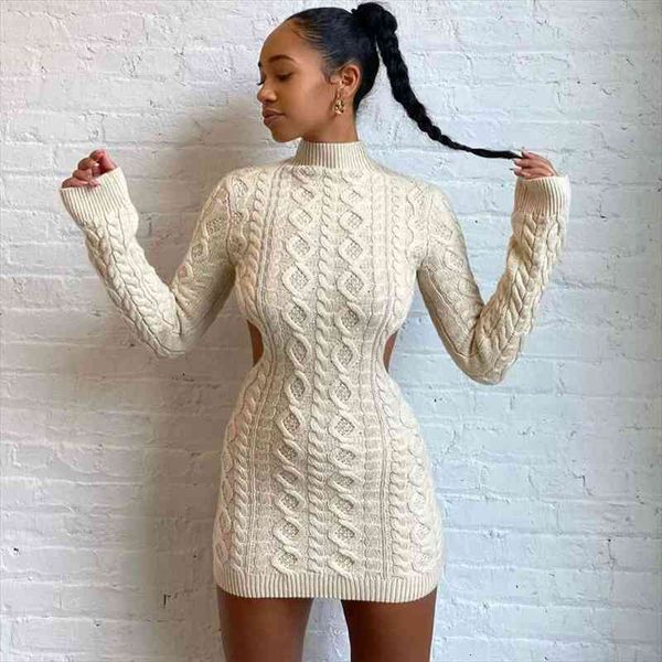 autumn mini knit dress half high collar solid color open back cutout slim fit women high street fashion outfit, Black;gray
autumn mini knit dress half high collar solid color open back cutout slim fit women high street fashion outfit, Black;gray