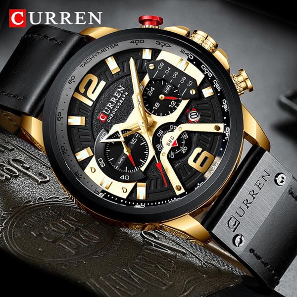 wristwatches curren men's watches for male black gold luxury military leather waterproof watch man chronograph clock men gift wristwatc, Slivery;brown
wristwatches curren men's watches for male black gold luxury military leather waterproof watch man chronograph clock men gift wristwatc, Slivery;brown