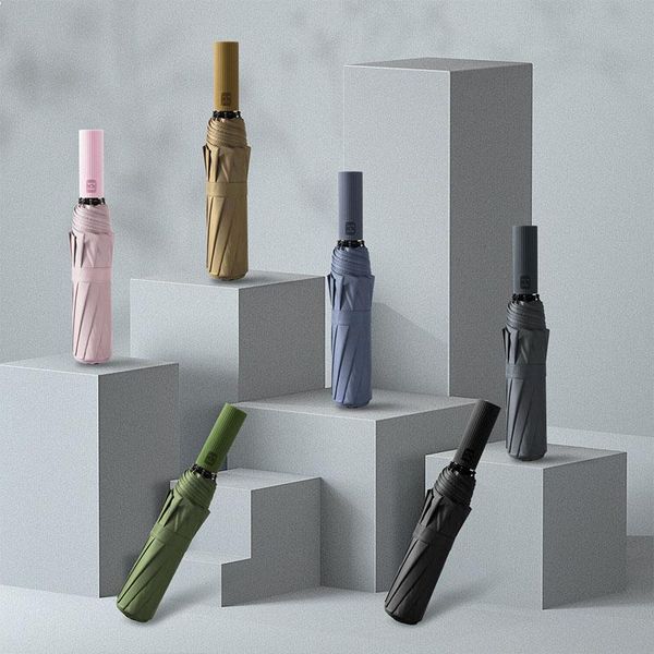 umbrellas automatic business umbrella men three folding male female parasol rain women windproof with colored handles
umbrellas automatic business umbrella men three folding male female parasol rain women windproof with colored handles