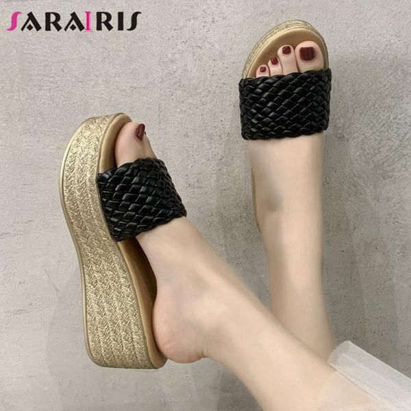 sarairis ins solid open toe slip on platform slippers women wedges casual outside comfy ladies shoes, Black
sarairis ins solid open toe slip on platform slippers women wedges casual outside comfy ladies shoes, Black