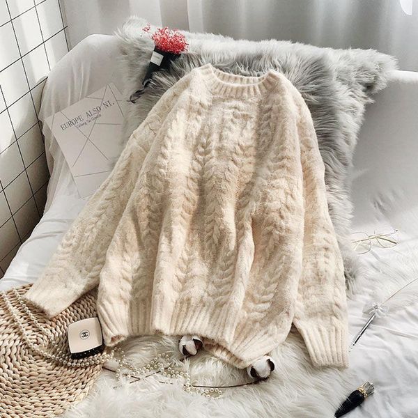 women's sweaters 2021 for women autumn winter o-neck long sleeve solid knitted pullovers casual clothes streetwear, White;black
women's sweaters 2021 for women autumn winter o-neck long sleeve solid knitted pullovers casual clothes streetwear, White;black