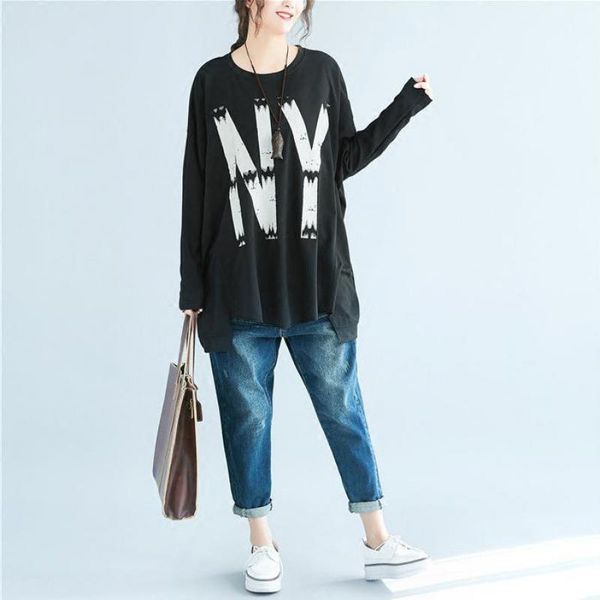 johnature casual vintage irregular o-neck letter all-match women t-shirts autumn comfortable long sleeve women t-shirt 210521, White
johnature casual vintage irregular o-neck letter all-match women t-shirts autumn comfortable long sleeve women t-shirt 210521, White