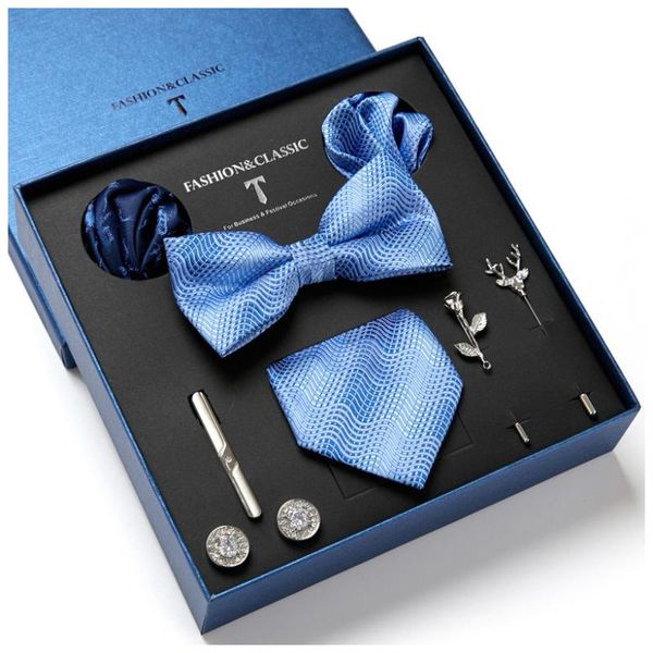 bow ties 2021 men fashion silk jacquard tie white geometric hanky cufflink set for wedding party, Black;gray
bow ties 2021 men fashion silk jacquard tie white geometric hanky cufflink set for wedding party, Black;gray