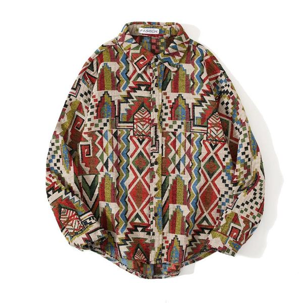 men's casual shirts retro geometric pattern long sleeve woolen shirt men streetwear hip hop oversized brand harajuku fashion, White;black
men's casual shirts retro geometric pattern long sleeve woolen shirt men streetwear hip hop oversized brand harajuku fashion, White;black