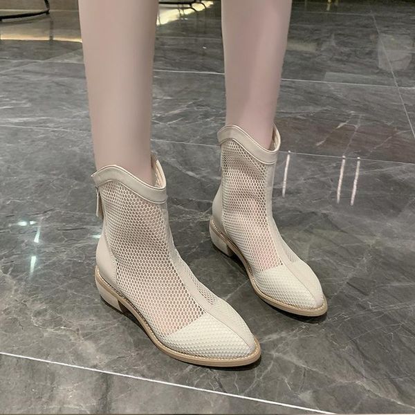 mesh short boots women's single spring and summer net red thin hollow fashion, Black
mesh short boots women's single spring and summer net red thin hollow fashion, Black