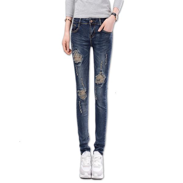 jeans ny slim brim of the woman with high belt shave hole pencils for spring women denim stretch worthy pants mujer, Blue
jeans ny slim brim of the woman with high belt shave hole pencils for spring women denim stretch worthy pants mujer, Blue