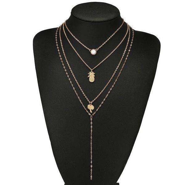 chokers pineapple coconut pendant multilayer bohemian fashion necklace, Golden;silver
chokers pineapple coconut pendant multilayer bohemian fashion necklace, Golden;silver