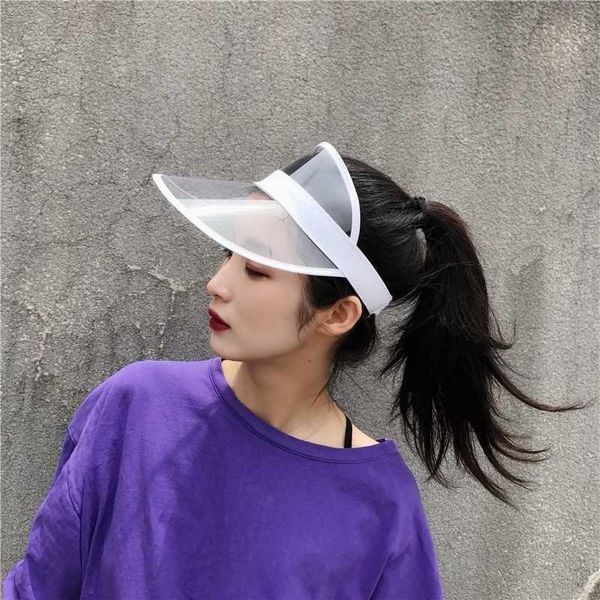 wide brim hats 2021 summer sun hat women fruit color transparent empty plastic pvc sunshade visor caps bicycle, Blue;gray
wide brim hats 2021 summer sun hat women fruit color transparent empty plastic pvc sunshade visor caps bicycle, Blue;gray