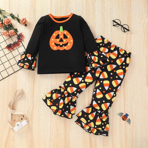 halloween kids clothing sets girls outfits baby clothes children wear pumpkin striped t-shirts flared pants spring autumn cartoon 2pcs b8274, White
halloween kids clothing sets girls outfits baby clothes children wear pumpkin striped t-shirts flared pants spring autumn cartoon 2pcs b8274, White