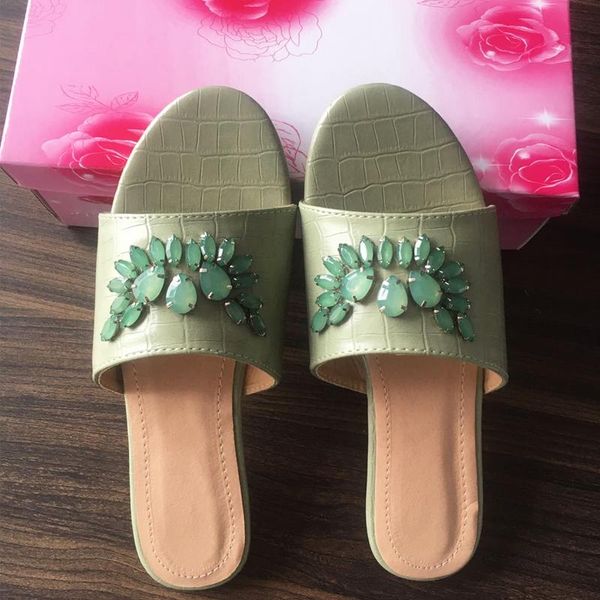 slippers wholesales women crocodile crystal diamond shoes quality designer green fashion ins party for, Black
slippers wholesales women crocodile crystal diamond shoes quality designer green fashion ins party for, Black