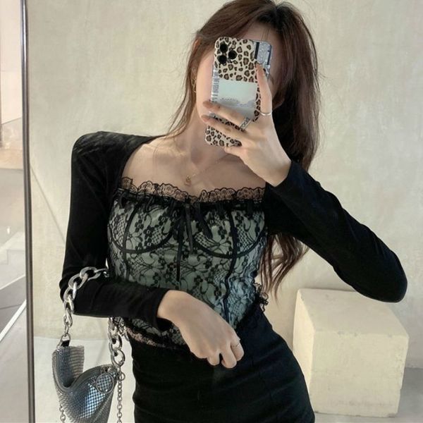 pants vintage lace blouse women 2021 spring long sleeve fashion square collar korean style slim shirts female party crop, White
pants vintage lace blouse women 2021 spring long sleeve fashion square collar korean style slim shirts female party crop, White