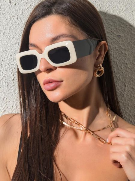 sunglasses 2021 square women brand designer lunette de soleil femme vintage sun glasses for men uv400, White;black
sunglasses 2021 square women brand designer lunette de soleil femme vintage sun glasses for men uv400, White;black