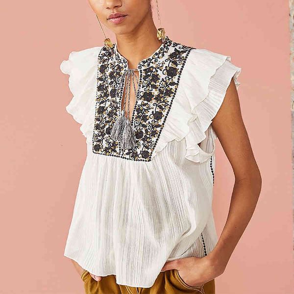 women's jackets butterfly sleeve v neck summer blouse shirt women sequin flower embroidery white cotton pullover casual blouses rek6, Black;brown
women's jackets butterfly sleeve v neck summer blouse shirt women sequin flower embroidery white cotton pullover casual blouses rek6, Black;brown