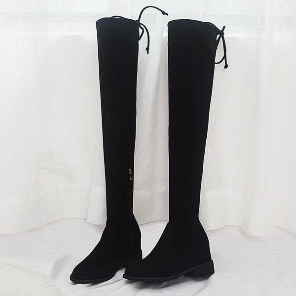 boots 2021 autumn winter women knee high stretch fabric faux fur thigh gothic shoes botas mujer plus size, Black
boots 2021 autumn winter women knee high stretch fabric faux fur thigh gothic shoes botas mujer plus size, Black