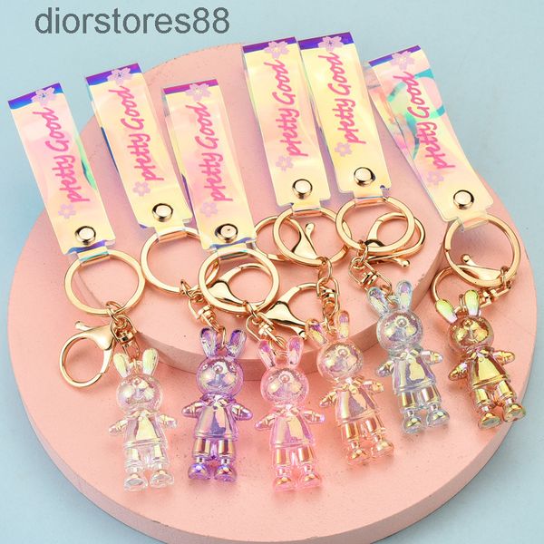 key chain cartoon cute creative jelly color transparent rabbit pendant magic leather rope style, Silver
key chain cartoon cute creative jelly color transparent rabbit pendant magic leather rope style, Silver