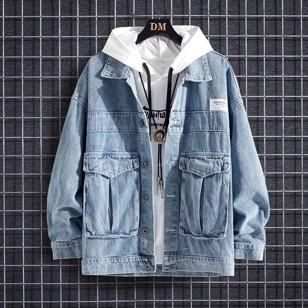 men's jackets autumn fashion simple denim jacket lapel large pockets pure color patches youth student loose casual, Black;brown
men's jackets autumn fashion simple denim jacket lapel large pockets pure color patches youth student loose casual, Black;brown