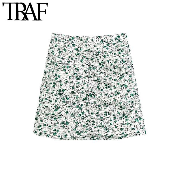traf women chic fashion floral print draped mini skirt vintage high waist back zipper female skirts faldas mujer 210415, Black
traf women chic fashion floral print draped mini skirt vintage high waist back zipper female skirts faldas mujer 210415, Black