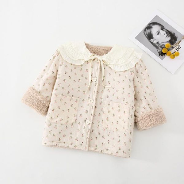 down coat winter baby girls fashion floral turn-down collar berber fleece jackets kids loose warm coats, Blue;gray
down coat winter baby girls fashion floral turn-down collar berber fleece jackets kids loose warm coats, Blue;gray