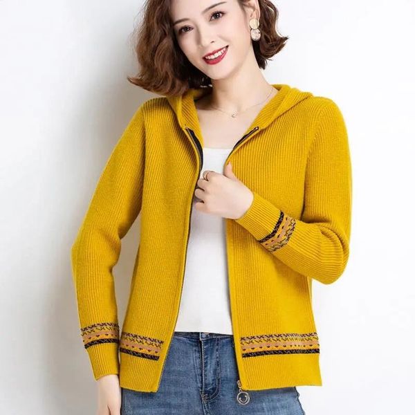 women's knits & tees autumn zipper cardigan jacket women 2021 hooded knit sweater coat casual loose long sleeve sweaters short h235, White
women's knits & tees autumn zipper cardigan jacket women 2021 hooded knit sweater coat casual loose long sleeve sweaters short h235, White