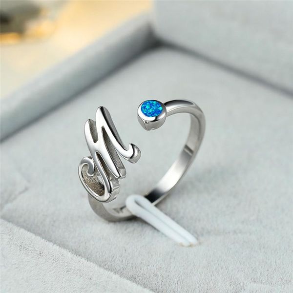 wedding rings cute female letter m open adjustable ring vintage blue white opal small silver color engagement for women, Slivery;golden
wedding rings cute female letter m open adjustable ring vintage blue white opal small silver color engagement for women, Slivery;golden