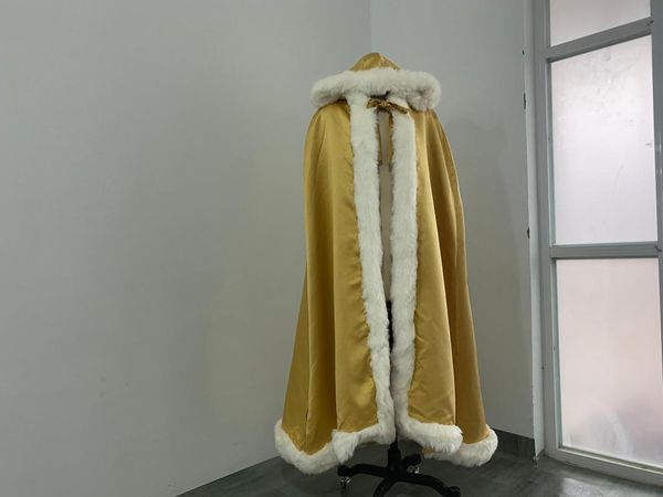 wraps & jackets golden faux fur satin cloak winter wedding outdoor hooded bridal coat shawl jacket wrap, White
wraps & jackets golden faux fur satin cloak winter wedding outdoor hooded bridal coat shawl jacket wrap, White