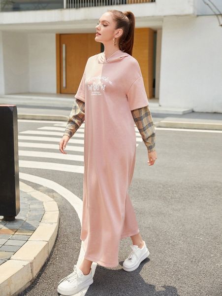 1pc plaid slogan & butterfly print drop shoulder sweatshirt dress c7mb#, White;black
1pc plaid slogan & butterfly print drop shoulder sweatshirt dress c7mb#, White;black