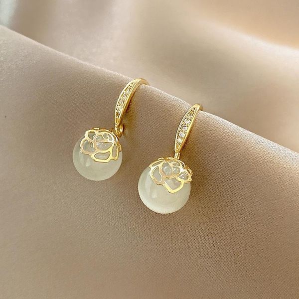 cute rose flower slice opal ball earrings for women new style korean dangle earring jewelry wholesale, Silver
cute rose flower slice opal ball earrings for women new style korean dangle earring jewelry wholesale, Silver