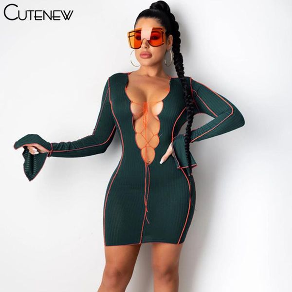 cute v-neck drawstring lace up bodycon long sleeve womens dress spring fashion hollow out skinny elastic club streetwear casual dresses, Black;gray
cute v-neck drawstring lace up bodycon long sleeve womens dress spring fashion hollow out skinny elastic club streetwear casual dresses, Black;gray