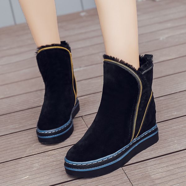 boots snow fashion autumn winter warm and velvet thick-soled versatile booties increased cotton women's shoes 64xp, Black
boots snow fashion autumn winter warm and velvet thick-soled versatile booties increased cotton women's shoes 64xp, Black