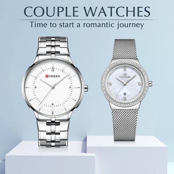 wristwatches curren couple watches for lovers waterproof quartz watch male and female fashion casual clock reloj hombre set sale, Slivery;brown
wristwatches curren couple watches for lovers waterproof quartz watch male and female fashion casual clock reloj hombre set sale, Slivery;brown