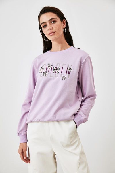 women's hoodies & sweatshirts trendyol printed knitted sweatshirt twoaw21sw1186, Black
women's hoodies & sweatshirts trendyol printed knitted sweatshirt twoaw21sw1186, Black