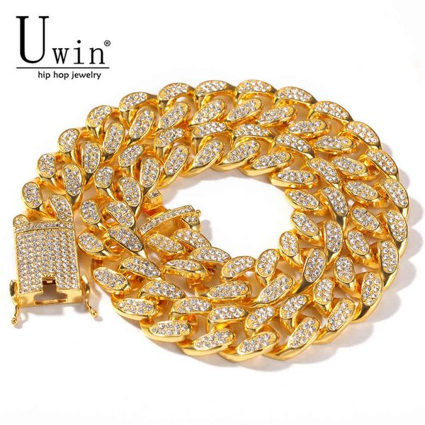 uwin 20mm cuban miami link aaa iced out crystal rhinestones heavy necklace chain punk choker bling charms hiphop jewelry x0509, Black
uwin 20mm cuban miami link aaa iced out crystal rhinestones heavy necklace chain punk choker bling charms hiphop jewelry x0509, Black