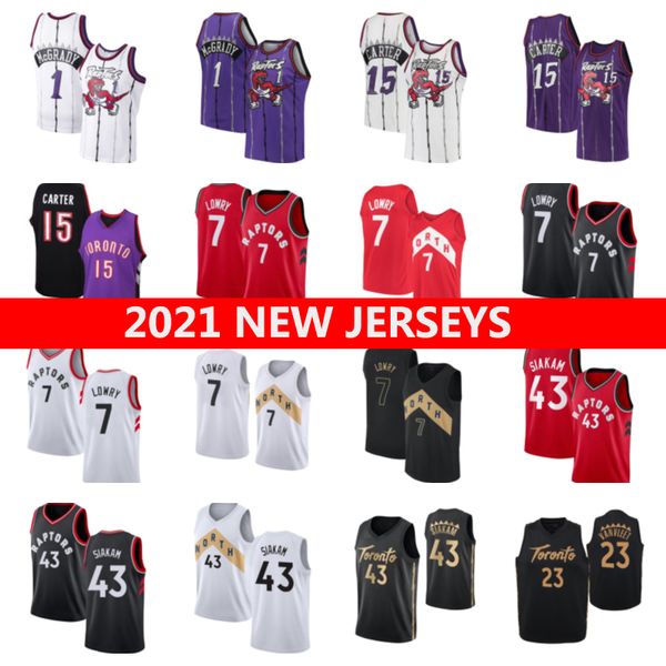 2021 basketball jersey 1 tracy mcgrady 15 vince carter 43 pascal siakam 7 kyle lowry, Black;red
2021 basketball jersey 1 tracy mcgrady 15 vince carter 43 pascal siakam 7 kyle lowry, Black;red