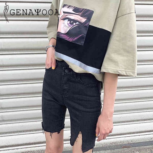quality cotton spandex denim women knee length black irregular high waist short feminino biker shorts summer 210417, White;black
quality cotton spandex denim women knee length black irregular high waist short feminino biker shorts summer 210417, White;black
