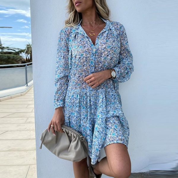 casual dresses women v neck loose ruffle dress autumn winter print long sleeve mini ladies elegant lace-up buttoned party, Black;gray
casual dresses women v neck loose ruffle dress autumn winter print long sleeve mini ladies elegant lace-up buttoned party, Black;gray