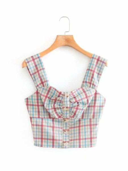 women's tanks & camis 2021 fashion brand women tankvest tank casual short polyester plaid, White
women's tanks & camis 2021 fashion brand women tankvest tank casual short polyester plaid, White
