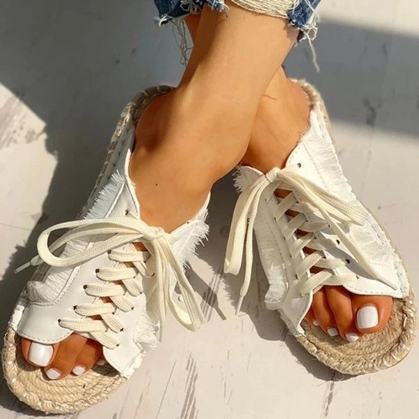 women slippers flat slides espadrille lace up casual shoes ladies sequined straw style female fashion summer footwear, Black
women slippers flat slides espadrille lace up casual shoes ladies sequined straw style female fashion summer footwear, Black