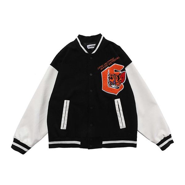 men's jackets street retro wildcat punk patchwork jacket high fashion baseball, Black;brown
men's jackets street retro wildcat punk patchwork jacket high fashion baseball, Black;brown