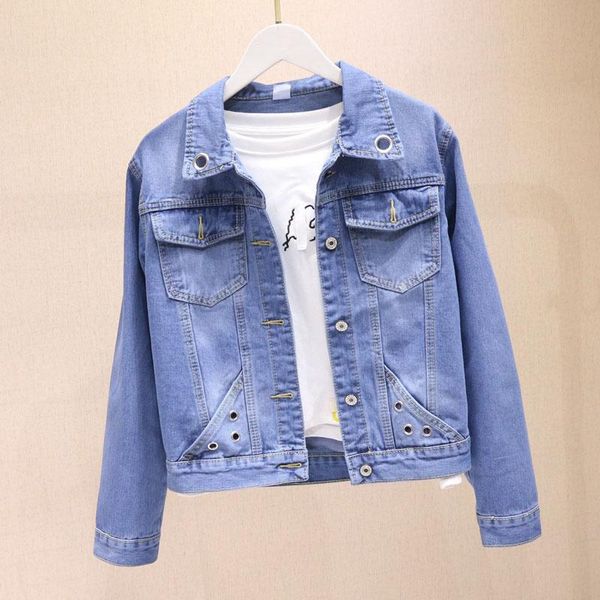 women's jackets harajuku washed blue denim jacket female slim short outwear spring plus size long sleeve casual women jean vetement fem, Black;brown
women's jackets harajuku washed blue denim jacket female slim short outwear spring plus size long sleeve casual women jean vetement fem, Black;brown