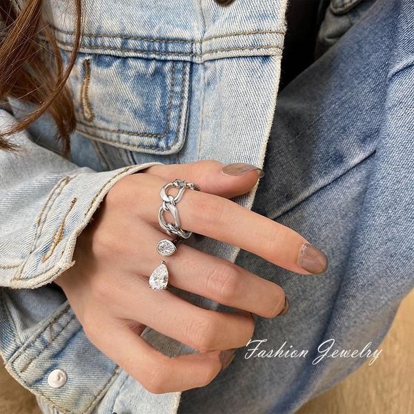 wedding rings myqis vintage chain zircon finger ring for women girl 2021 trend aesthatic metallic adjustable open jewelry, Slivery;golden
wedding rings myqis vintage chain zircon finger ring for women girl 2021 trend aesthatic metallic adjustable open jewelry, Slivery;golden
