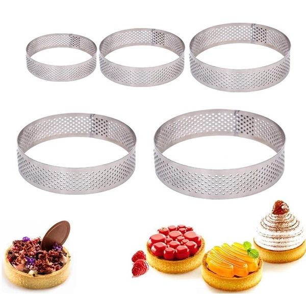 baking moulds round stainless steel porous egg tart cake mold tool heat-resistant mousse ring 6-7-8-9-10cm 5pcs/set
baking moulds round stainless steel porous egg tart cake mold tool heat-resistant mousse ring 6-7-8-9-10cm 5pcs/set