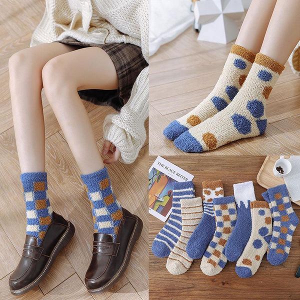 men's socks 1 pair and women's coral velvet thickened terry warm medium tube winter home blue, Black
men's socks 1 pair and women's coral velvet thickened terry warm medium tube winter home blue, Black