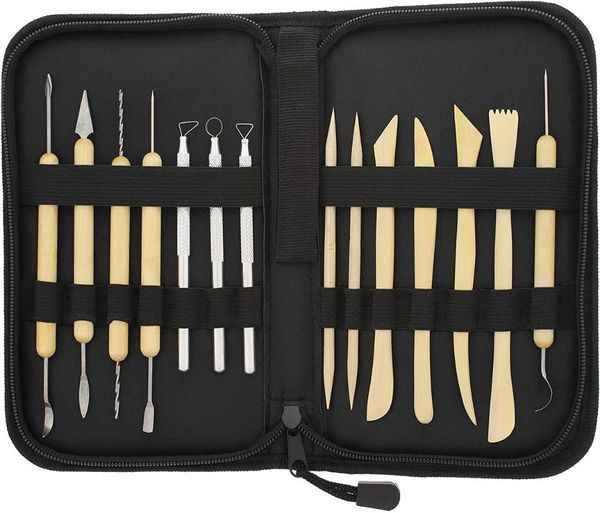 artist sculptural supplies tools set ,5pcs soft silicone color shaper size 0 painting brushes + 14 pcs wooden & metal pottery craft
artist sculptural supplies tools set ,5pcs soft silicone color shaper size 0 painting brushes + 14 pcs wooden & metal pottery craft