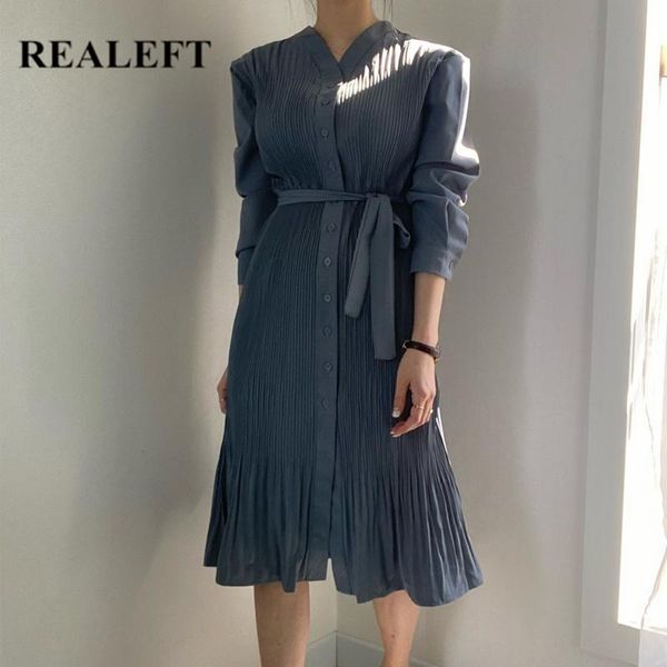 casual dresses realeft 2021 elegant women's shirts dress sashes long sleeve single breasted loose high waist chic pleated, Black;gray
casual dresses realeft 2021 elegant women's shirts dress sashes long sleeve single breasted loose high waist chic pleated, Black;gray